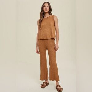 Knit tank with ribbed pants set NWT